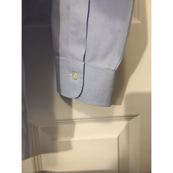 Brooks Brothers Classic Men’s Sz 17-34 Non-Iron All‎ Cotton button Shirt Blue - Picture 4 of 5